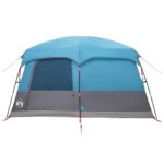 vidaXL Rodinný stan so strechou Modrá 320 x 210 x 180 cm Polyester – Obrázok 7