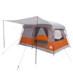 vidaXL Rodinný stan Šedá a oranžová 320 x 210 x 180 cm Polyester – Obrázok 2