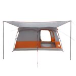 vidaXL Rodinný stan Šedá a oranžová 320 x 210 x 180 cm Polyester – Obrázok 4