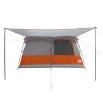 vidaXL Rodinný stan Šedá a oranžová 320 x 210 x 180 cm Polyester – Obrázok 5