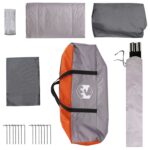 vidaXL Rodinný stan Šedá a oranžová 320 x 210 x 180 cm Polyester – Obrázok 9