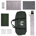 vidaXL Rodinný stan Armádna zelená 320 x 210 x 180 cm Polyester – Obrázok 9