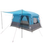 vidaXL Rodinný stan so strechou Modrá 380 x 260 x 190 cm Polyester – Obrázok 2