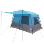 vidaXL Rodinný stan so strechou Modrá 380 x 260 x 190 cm Polyester – Obrázok 3