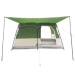 vidaXL Rodinný stan Zelená 420 x 305 x 200 cm Polyester a oceľ – Obrázok 4