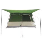 vidaXL Rodinný stan Zelená 420 x 305 x 200 cm Polyester a oceľ – Obrázok 5