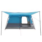 vidaXL Rodinný stan Modrá 420 x 305 x 200 cm Polyester a oceľ – Obrázok 4