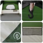 vidaXL Rodinný stan Zelená 500 x 400 x 230 cm Polyester a oceľ – Obrázok 10