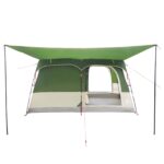 vidaXL Rodinný stan Zelená 500 x 400 x 230 cm Polyester a oceľ – Obrázok 4