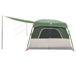 vidaXL Rodinný stan Zelená 500 x 400 x 230 cm Polyester a oceľ – Obrázok 6