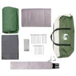vidaXL Rodinný stan Zelená 500 x 400 x 230 cm Polyester a oceľ – Obrázok 9