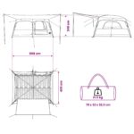 vidaXL Rodinný stan Modrá 500 x 400 x 230 cm Polyester a oceľ – Obrázok 13