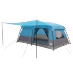 vidaXL Rodinný stan Modrá 500 x 400 x 230 cm Polyester a oceľ – Obrázok 2