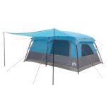 vidaXL Rodinný stan Modrá 500 x 400 x 230 cm Polyester a oceľ – Obrázok 3