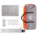 vidaXL Stan chata Šedá a oranžová 210 x 210 x 138 cm Polyester – Obrázok 9
