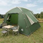 vidaXL Stan chata so strechou Zelená 300 x 210 x 156 cm Polyester