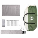 vidaXL Stan chata so strechou Zelená 400 x 210 x 180 cm Polyester – Obrázok 9