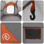 vidaXL Auto Stan Šedá a oranžová 239 x 210 x 210 cm Polyester a oceľ – Obrázok 10