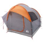 vidaXL Auto Stan Šedá a oranžová 239 x 210 x 210 cm Polyester a oceľ – Obrázok 3