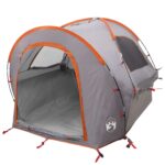 vidaXL Auto Stan Šedá a oranžová 200 x 170 x 170 cm Polyester a oceľ – Obrázok 2