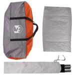 vidaXL Auto Stan Šedá a oranžová 200 x 170 x 170 cm Polyester a oceľ – Obrázok 8