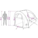 vidaXL Auto Stan Armádna zelená 200 x 170 x 170 cm Polyester a oceľ – Obrázok 13