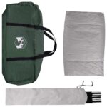vidaXL Auto Stan Armádna zelená 200 x 170 x 170 cm Polyester a oceľ – Obrázok 8