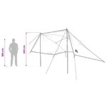 vidaXL Auto Stan Armádna zelená 308 x 215 x 220 cm Polyester a oceľ – Obrázok 11