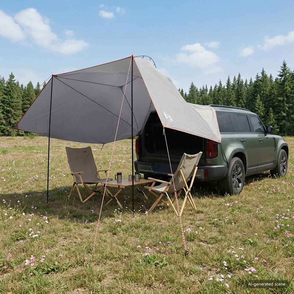 42028553_1.jpg vidaXL Auto Stan Šedá a oranžová 350 x 250 cm Polyester a oceľ – Obrázok 1