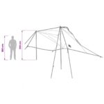 vidaXL Auto Stan Šedá a oranžová 350 x 250 cm Polyester a oceľ – Obrázok 11