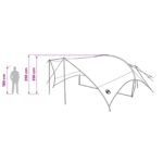 vidaXL Stanová plachta vodoodolná Modrá 695 x 580 x 200 cm – Obrázok 10