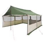 vidaXL Rodinný stan Zelená 450 x 400 x 265 cm Polyester a oceľ – Obrázok 2