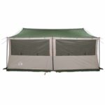 vidaXL Rodinný stan Zelená 450 x 400 x 265 cm Polyester a oceľ – Obrázok 7