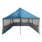 vidaXL Rodinný stan Modrá 450 x 400 x 265 cm Polyester a oceľ – Obrázok 6