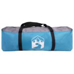 vidaXL Rodinný stan Modrá 450 x 400 x 265 cm Polyester a oceľ – Obrázok 8