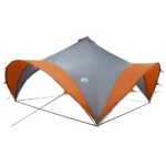 vidaXL Párty stan Šedá a oranžová 500 x 500 x 350 cm Polyester a oceľ – Obrázok 2
