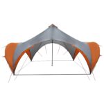 vidaXL Párty stan Šedá a oranžová 500 x 500 x 350 cm Polyester a oceľ – Obrázok 3