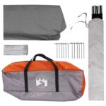 vidaXL Párty stan Šedá a oranžová 500 x 500 x 350 cm Polyester a oceľ – Obrázok 5