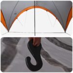 vidaXL Párty stan Šedá a oranžová 500 x 500 x 350 cm Polyester a oceľ – Obrázok 6