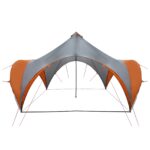 vidaXL Párty stan Šedá a oranžová 400 x 400 x 320 cm Polyester a oceľ – Obrázok 3