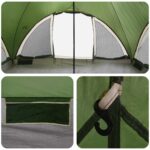 vidaXL Tipi stan so strechou Zelená Pre 18 osôb Polyester a oceľ – Obrázok 8