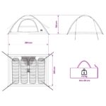 vidaXL Kempingový stan so strechou Šedá a oranžová 275 x 215 x 125 cm – Obrázok 13
