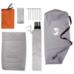 vidaXL Kempingový stan so strechou Šedá a oranžová 275 x 215 x 125 cm – Obrázok 9