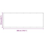 vidaXL Balkónová obrazovka Žltá 110 x 300 cm Oxfordská látka – Obrázok 7