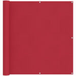vidaXL Balkónová obrazovka Červená 110 x 600 cm Oxfordská látka – Obrázok 2