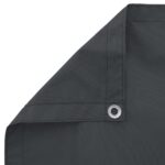 vidaXL Balkónová obrazovka Čierny 75 x 200 cm PU potiahnutý oxford alu – Obrázok 4