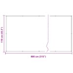 vidaXL Balkónová obrazovka Vínovo červená 110 x 800 cm Oxfordská látka – Obrázok 7