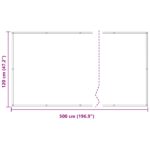 vidaXL Balkónová obrazovka Vínovo červená 120 x 500 cm – Obrázok 7