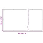 vidaXL Balkónová obrazovka Vínovo červená 120 x 800 cm – Obrázok 7