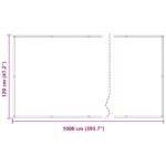 vidaXL Balkónová obrazovka Vínovo červená 120 x 1000 cm – Obrázok 7
